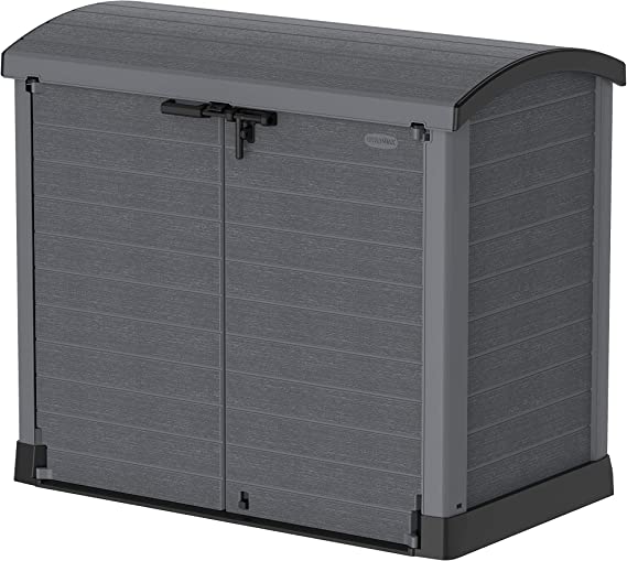 بيت صندوق نفايات بلاستيكي مزدوج بغطاء هيدروليكي - Double Waste Bin Plastic Shed