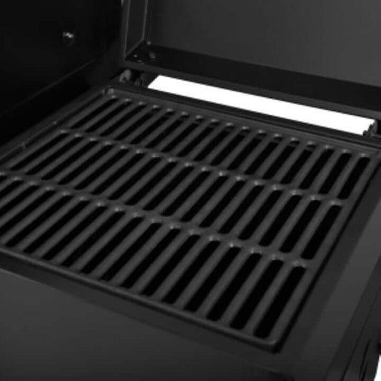 مشوى غاز وفحم 3 شعلات مع مدخنة جانبية وموقد جانبي | 3-Burner Gas & Charcoal Combo Grill with Offset Smoker