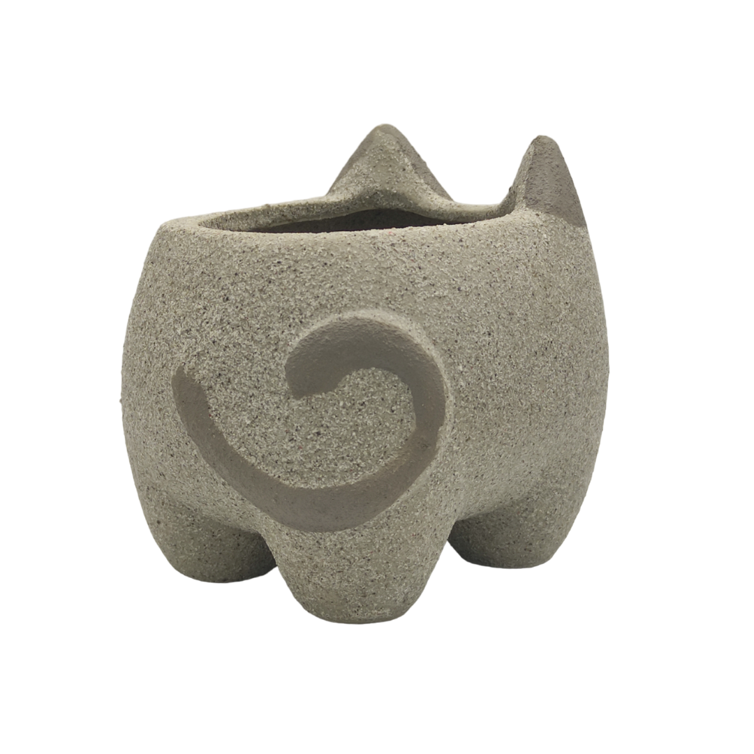 حوض كيتي كات الإسمنتي - Kitty Cat Cement Pot