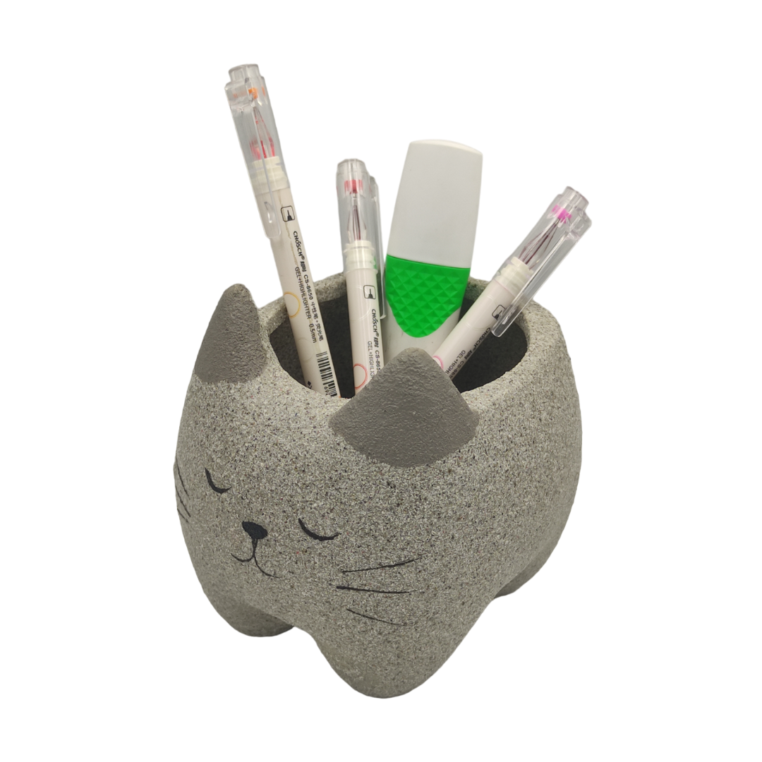 حوض كيتي كات الإسمنتي - Kitty Cat Cement Pot