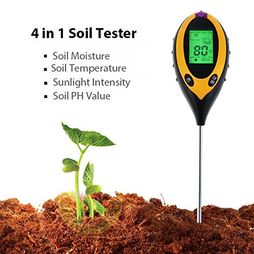 جهاز فحص التربة درجة الحموضة ، درجة الحرارة ، نسبة الرطوبة ، نسبة الإضاءة - Soil Tester, 4 in 1 TEMP, PH , HUM, LIGHT