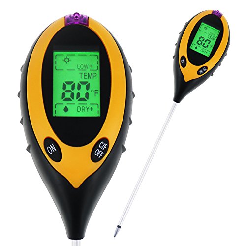 جهاز فحص التربة درجة الحموضة ، درجة الحرارة ، نسبة الرطوبة ، نسبة الإضاءة - Soil Tester, 4 in 1 TEMP, PH , HUM, LIGHT