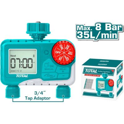 مؤقت مياه ذكي ثنائي المراحل من توتال - Total 2-Zone Digital Water Timer