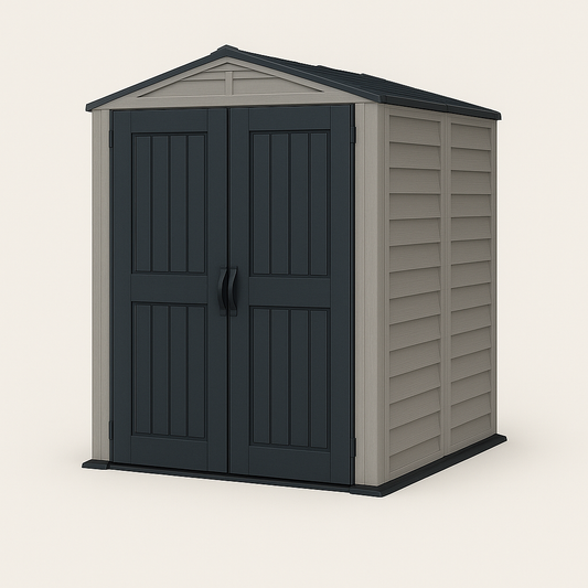 مخزن أدوات حديقة متوسط مقاوم للعوامل الجوية - YardMate Pent Plus Storage Shed Medium Size