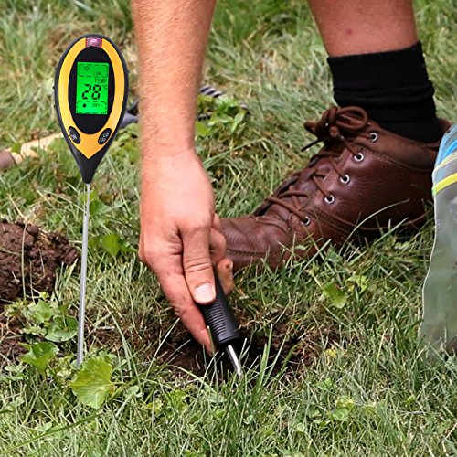 جهاز فحص التربة درجة الحموضة ، درجة الحرارة ، نسبة الرطوبة ، نسبة الإضاءة - Soil Tester, 4 in 1 TEMP, PH , HUM, LIGHT