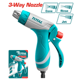 فرد رش ماء معدني قابل للتعديل بثلاث حركات معدني من توتال- Total Metal Trigger Nozzle