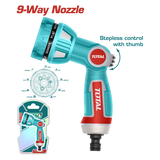 فرد رش ماء قابل للتعديل 9 حركات - Total Plastic Trigger Nozzle