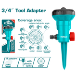 مرش زراعي ثابت بلاستيكي 9 حركات من توتال - Total Plastic Sprinkler 9 Spray Patterns