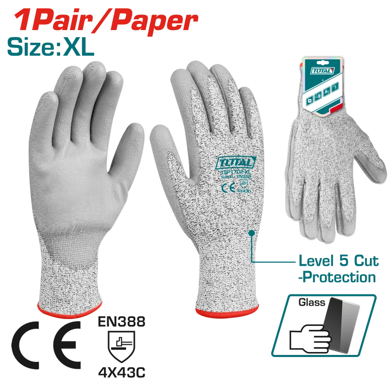 قفازات مقاومة للقطع من توتال - TOTAL Cut Resistant Gloves
