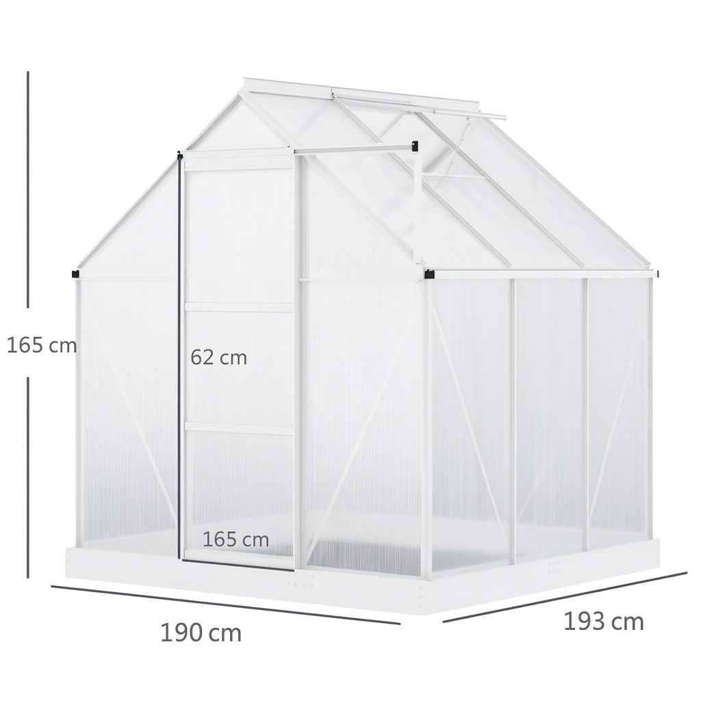 بيت زراعة منزلي قابل للمشي من الألمنيوم بمساحة 190×193 سم - Walk-In Aluminum Greenhouse 190×193 cm