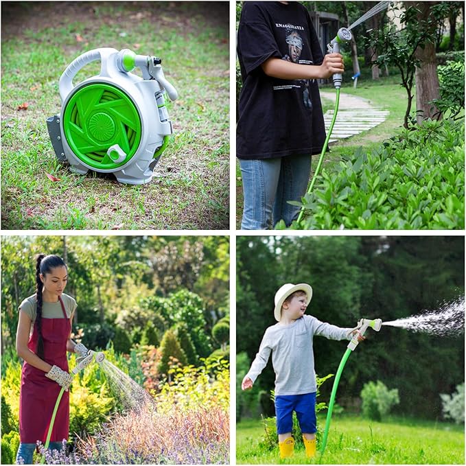 بكرة بربيش مع بربيش بطول 15 متر - Garden Mini Hose Reel 15m High Quality