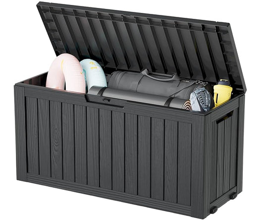 صندوق تخزين خارجي كبير للحديقة مقاوم للعوامل الجوية - Deck Box 416 Lt