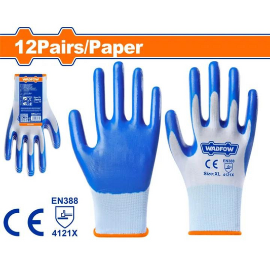 قفازات للعمل المهني مغطس بالمطاط من وادفو - Wadfow Rubber Labor Gloves