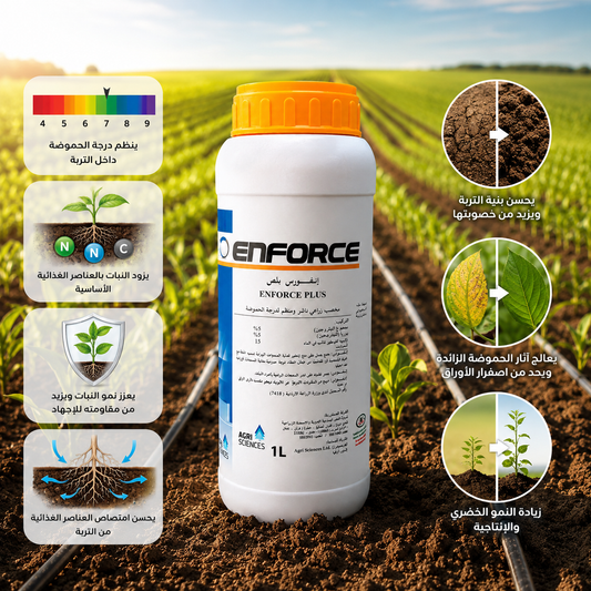 منظم حموضة مياه الري إنفورس بلس | ENFORCE PLUS Water pH Regulator & Fertilizer Enhancer