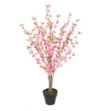 شجرة خوخ مزهرة صناعية - Artificial Pink Peach Blossom