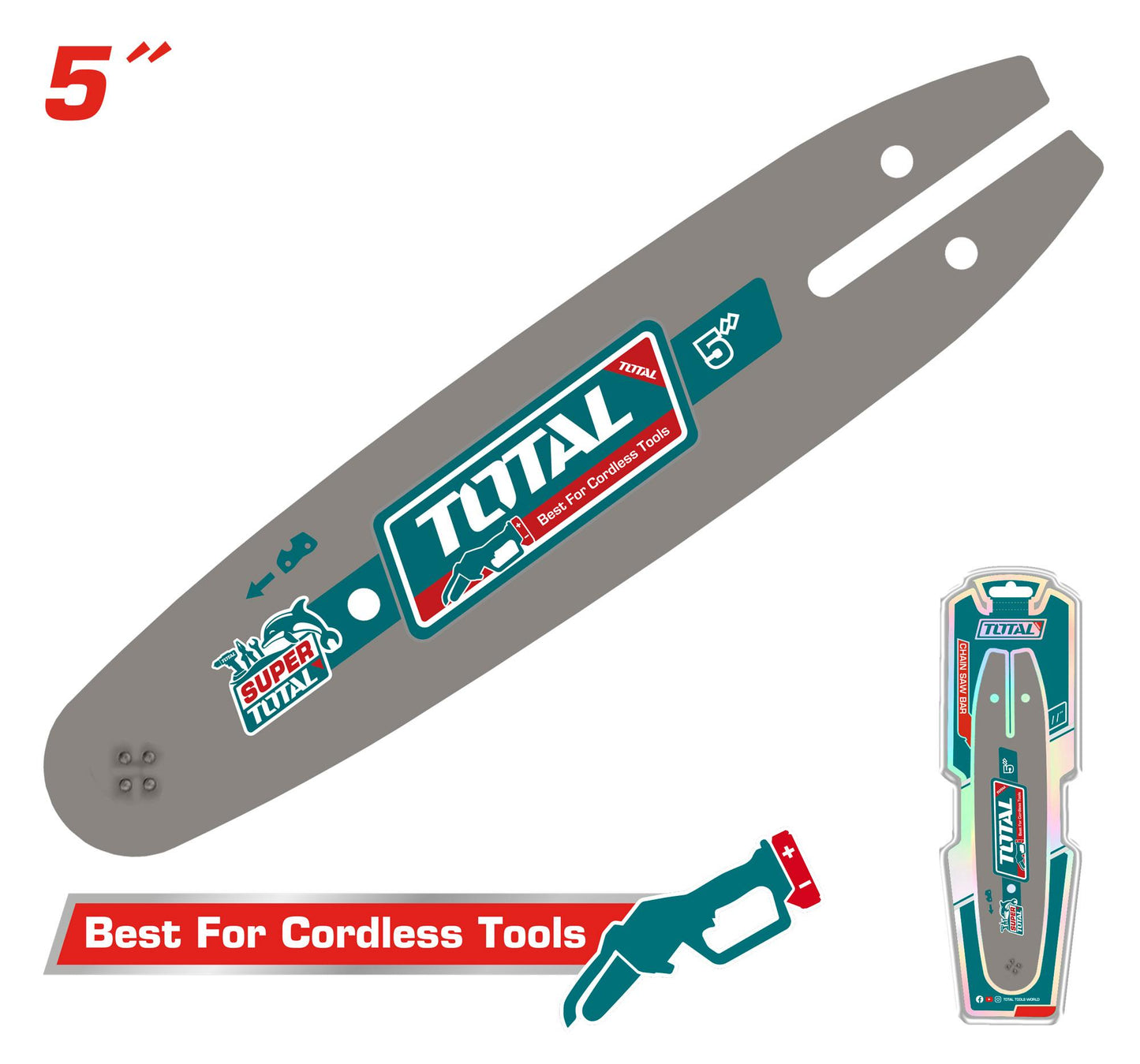 مسطرة منشار 5 إنش من توتال - Total Chain Saw Bar 5 In