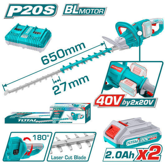 مقص تشذيب الأسيجة اللاسلكي من توتال - Total Cordless Hedge Trimmer