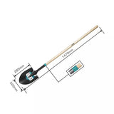 كريك مثلث مع عصا طويلة خشب من توتال - Total Garden Steel Shovel with long Wooden Handle