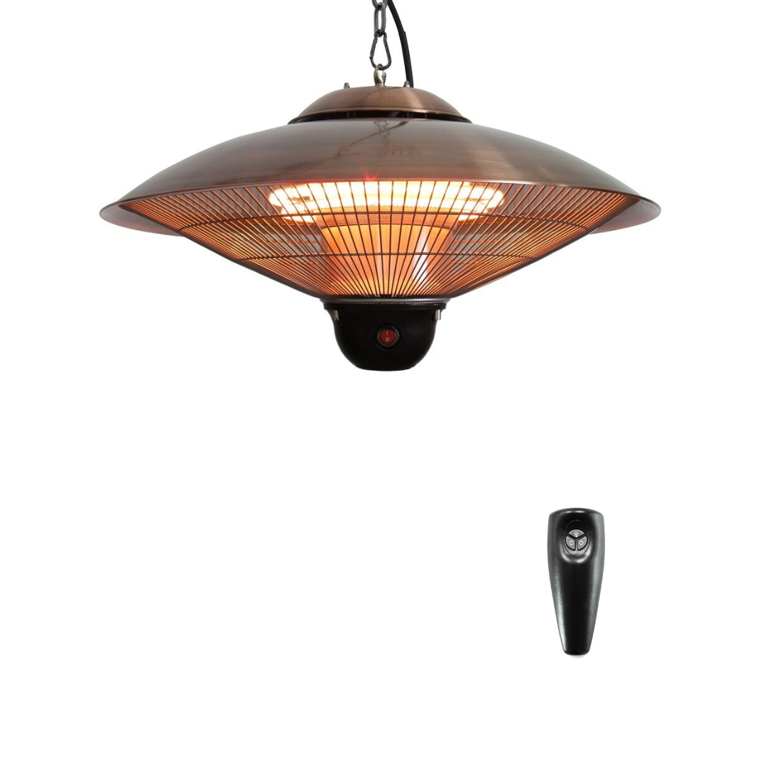 صوبة كهربائية معلقة 2100 واط مع ريموت تحكم وإضاءة - LED – Hanging Patio Heater 2100W with Remote & LED Light