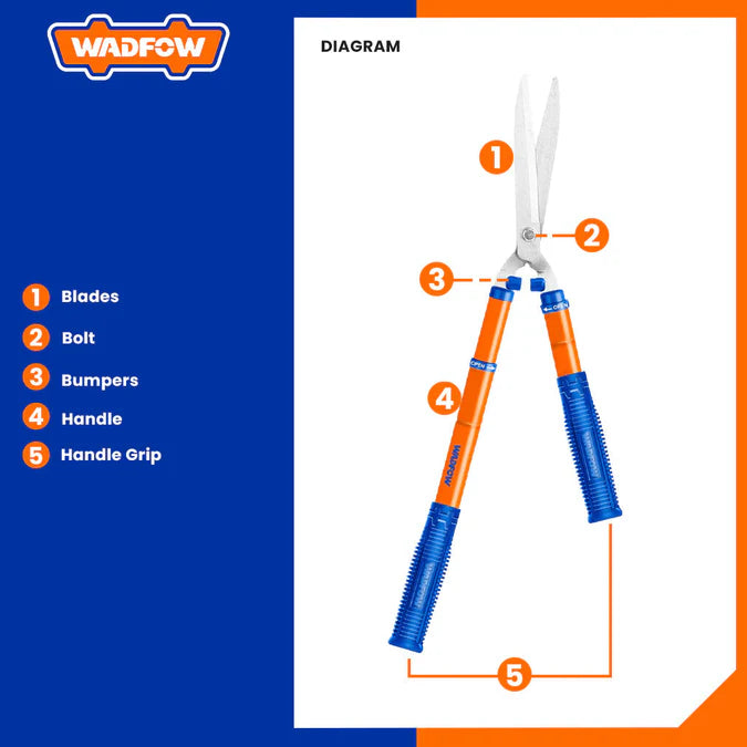 مقص أسيجة بيد تلسكوبية من وادفو - Wadfow Telescopic Hedge Shear