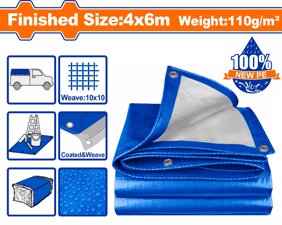 شادر بلاستيكي مقاوم للماء من بولي إيثيلين – مقاسات متعددة - Waterproof Polyethylene Tarp – Multiple Sizes