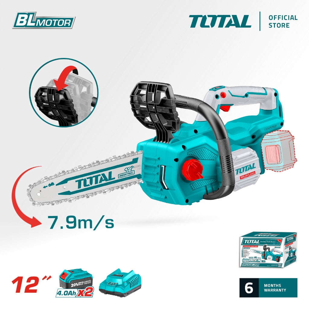 منشار جنزير يعمل بالشحن 12 إنش من توتال - Total Cordless Chain Saw 12 In