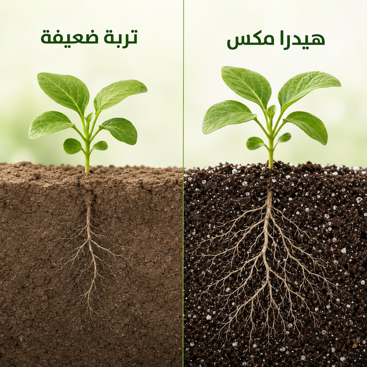 مكونات هيدرا مكس: قشور جوز الهند والبيتموس والبيرلايت