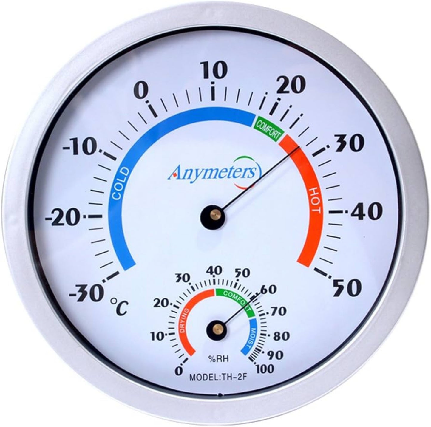 مقياس حرارة ورطوبة تناظري – Thermo Hygrometer دائري 20 سم