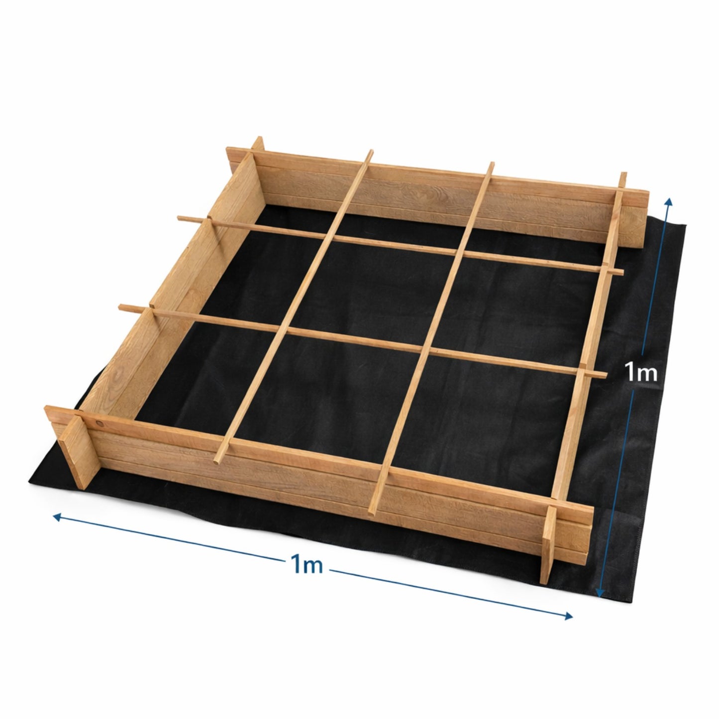 صندوق زراعة خشبي مرتفع 100×100 سم – Wooden Raised Garden Bed