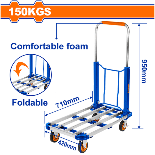 **عربة نقل معدنية قابلة للطي بقدرة تحميل 150 كغ - Wadfow Folding Trolley 150KG**