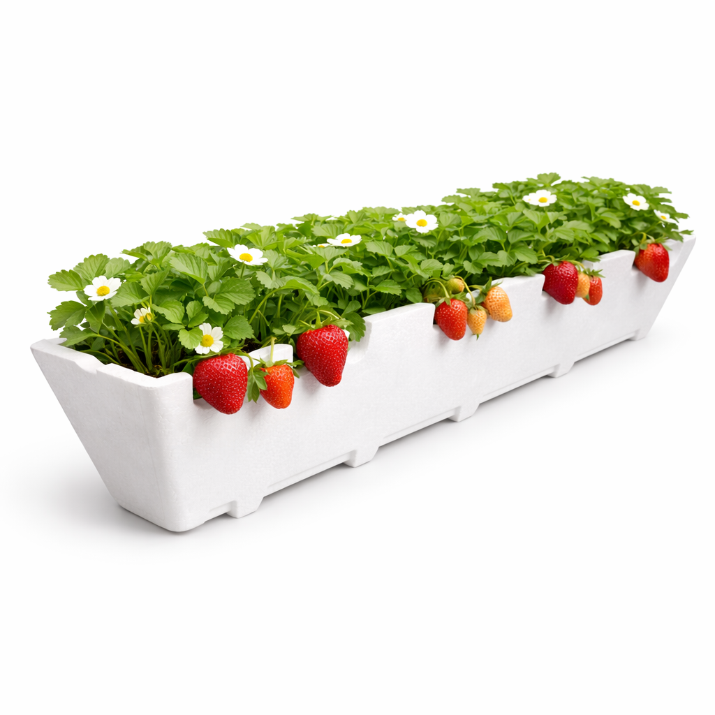قناة زراعة بوليسترين هرمية بطول 1 متر – 1m Pyramidal Polystyrene Growing Channel