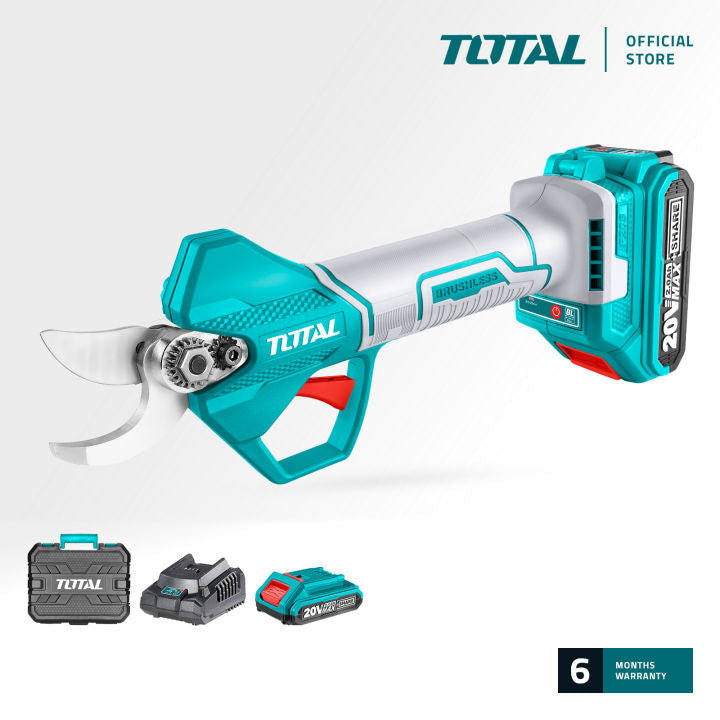 Total Lithium-ion gauge straight shear - مقص أشجار شحن من توتال