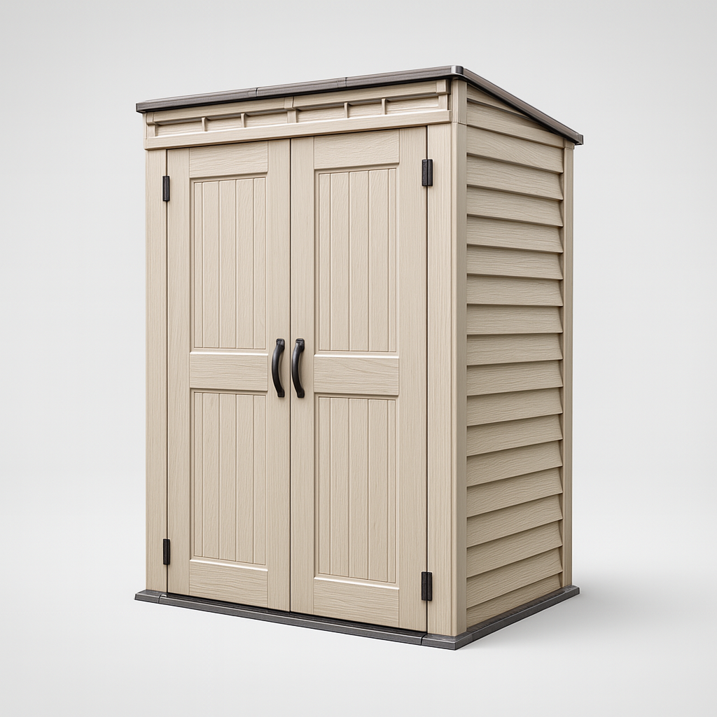 مخزن أدوات حديقة صغير مقاوم للعوامل الجوية - YardMate Pent Plus Storage Shed Small Size