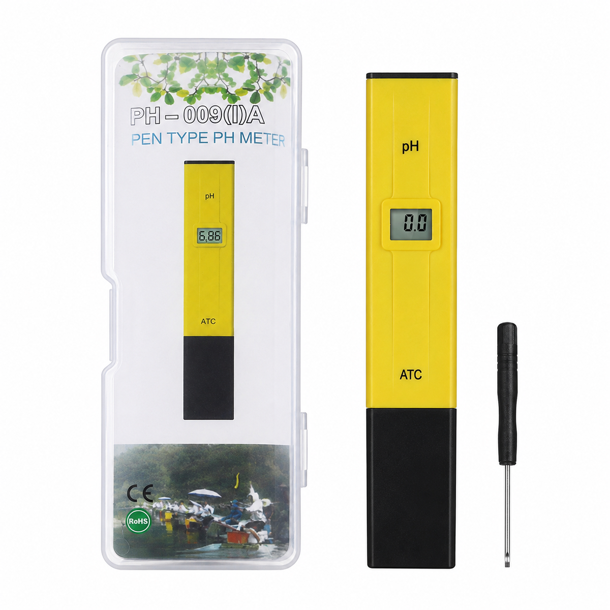 جهاز pH Meter الرقمي مع علبته ومفك المعايرة