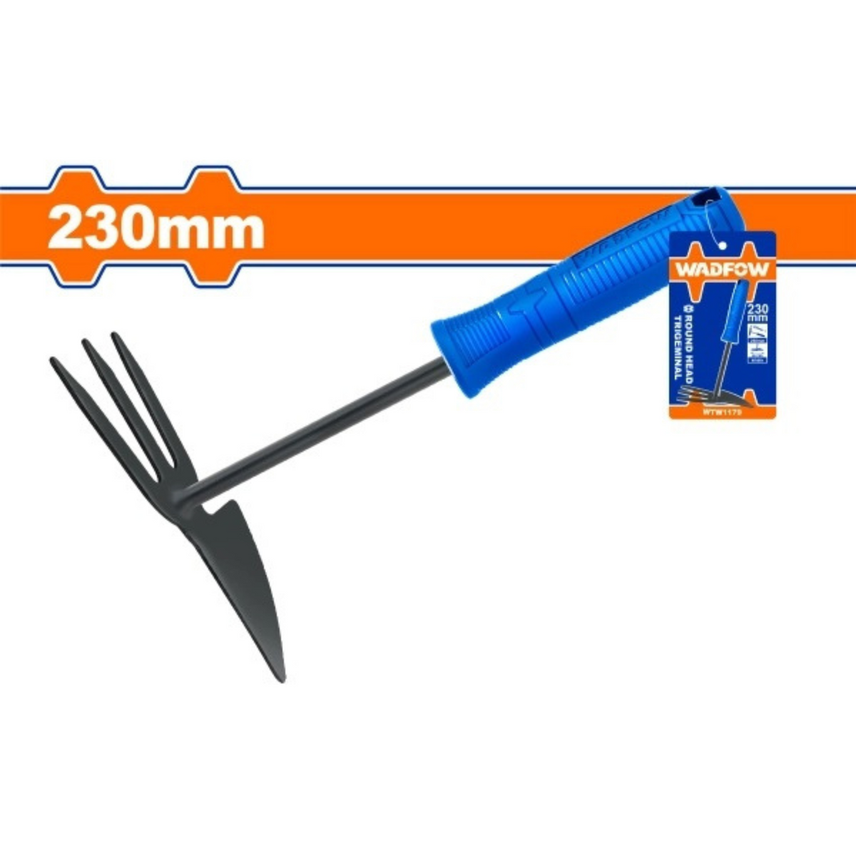 أداة بستنة مزدوجة فولاذية – منكاش ومجرفة حديقة | Wadfow Double-Ended Steel Rake & Trowel