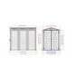 مخزن أدوات حديقة كبير مقاوم للعوامل الجوية - YardMate Pent Plus Storage Shed Large Size