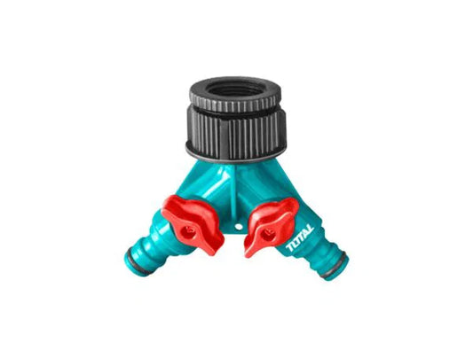 Total Plastic 2-Way Hose Connector - موزع بربيش بلاستيكي ثنائي الاتجاه من توتال