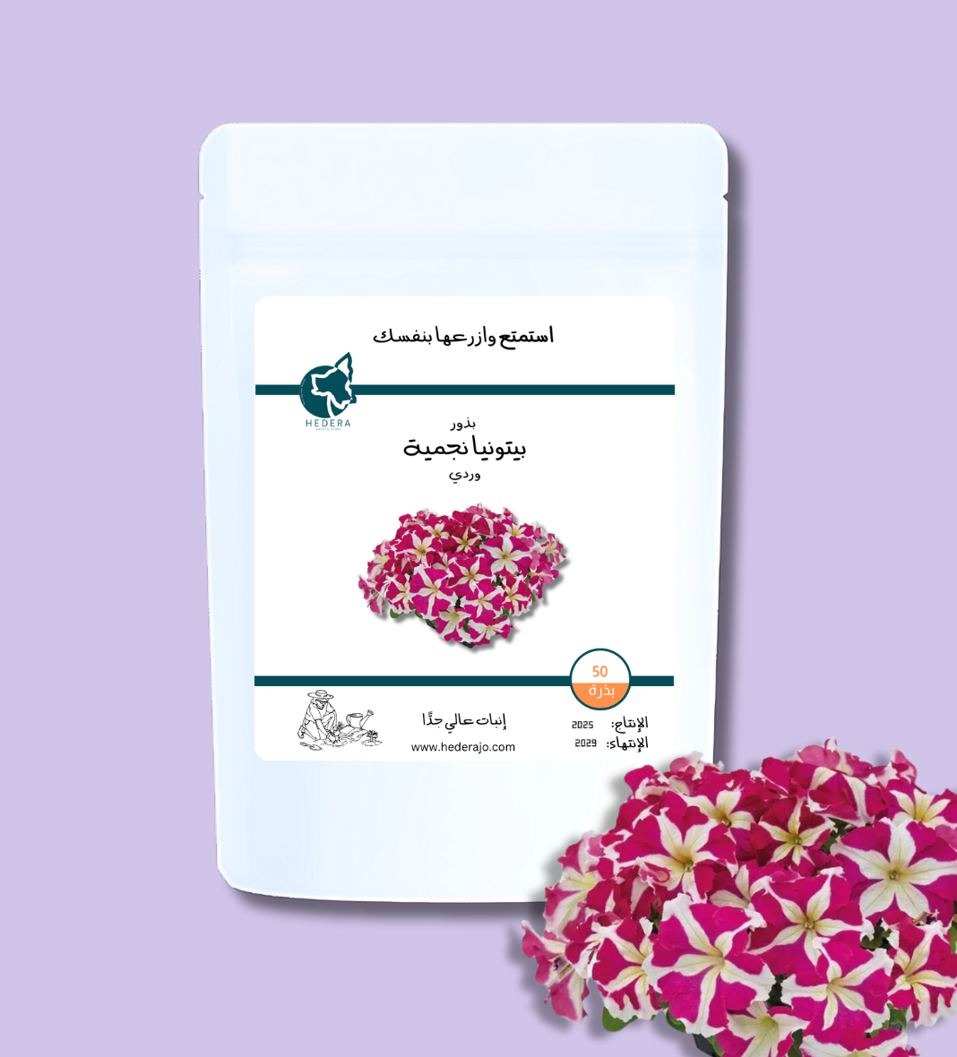 بذور بيتونيا نجمية عالية الجودة - High Quality Petunia Rose Star Seeds