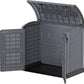 بيت صندوق نفايات بلاستيكي مزدوج بغطاء هيدروليكي - Double Waste Bin Plastic Shed