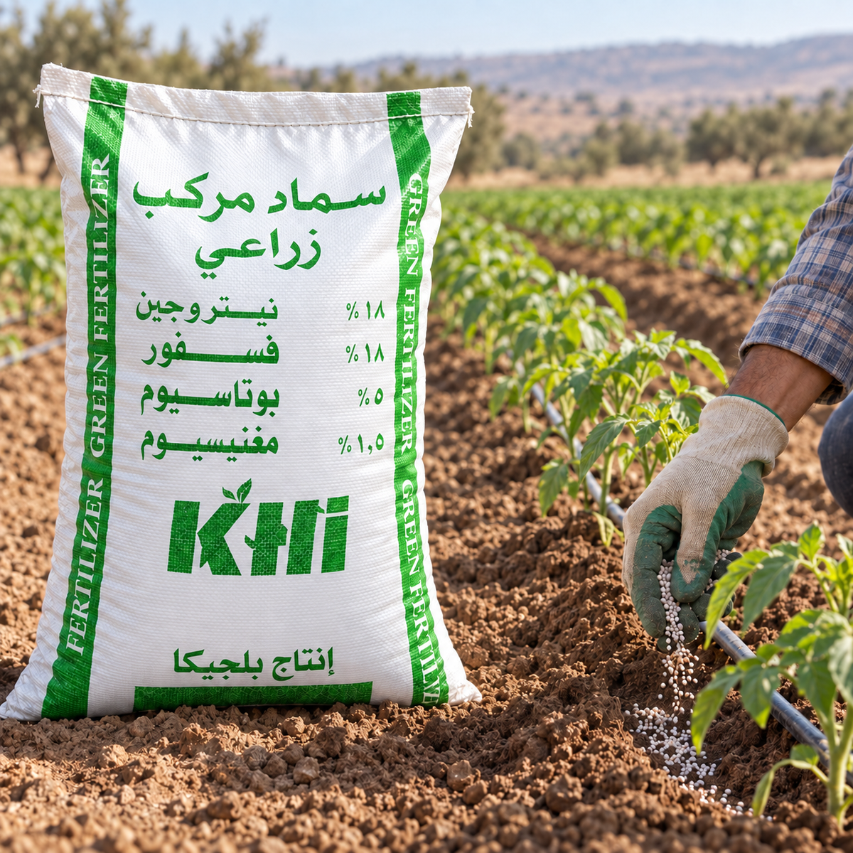 استخدام ميكافوز بلجيكي 25 كغ لتسميد أشجار الفاكهة والشجيرات عبر التربة