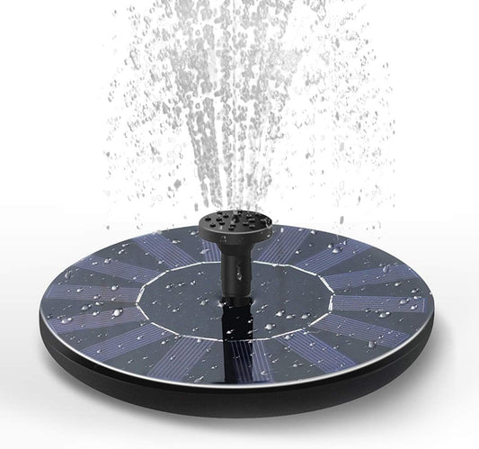 Solar Fountain Water Pump for Bird Bath - نافورة تعمل بالطاقة الشمسية مع إضاءة ليلية مميزة