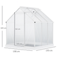 بيت زراعة منزلي قابل للمشي من الألمنيوم بمساحة 190×193 سم - Walk-In Aluminum Greenhouse 190×193 cm