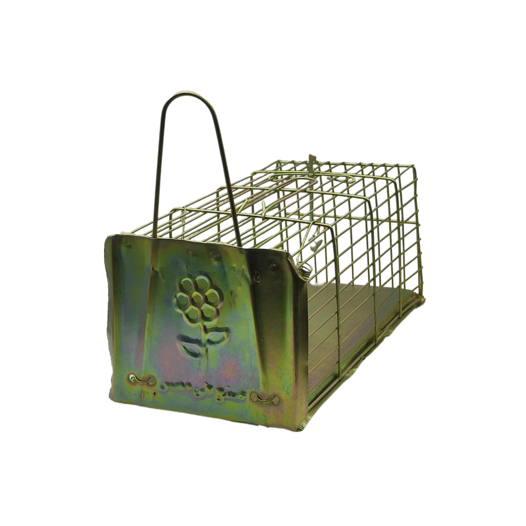 مصيدة فئران وقوارض معدنية على شكل قفص