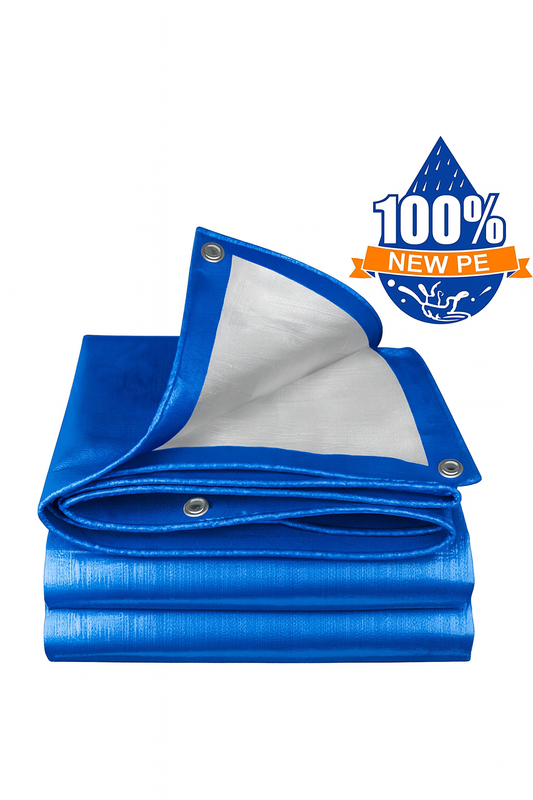شادر بلاستيكي مقاوم للماء من بولي إيثيلين – مقاسات متعددة - Waterproof Polyethylene Tarp – Multiple Sizes