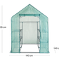 بيت بلاستيكي للحديقة بأربع طبقات مع غطاء مقوى - Greenlife 4-Tier Walk-in Greenhouse with PE Cover