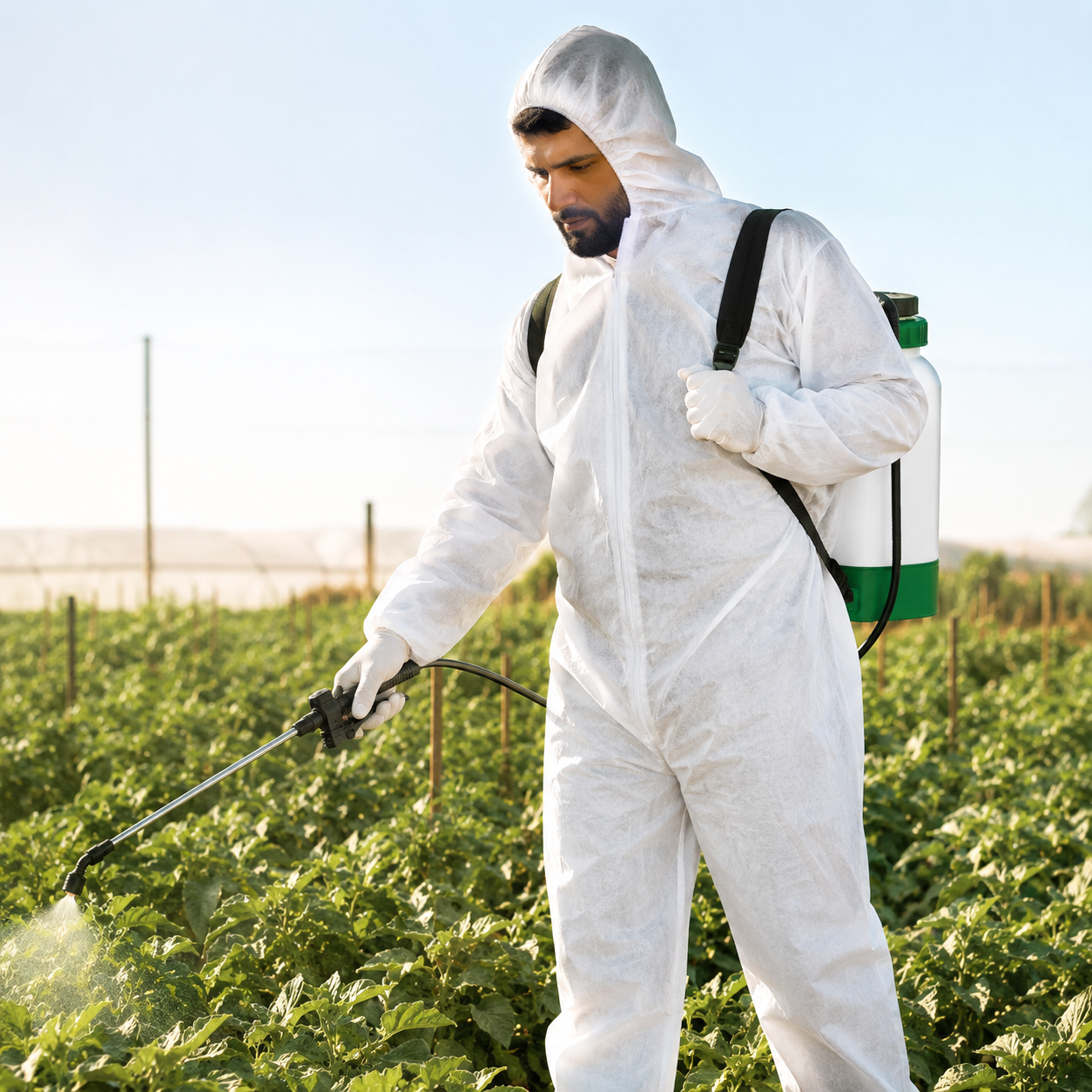 أفرهول حماية للرش الزراعي والعمل | Protective Work Coverall With Hood