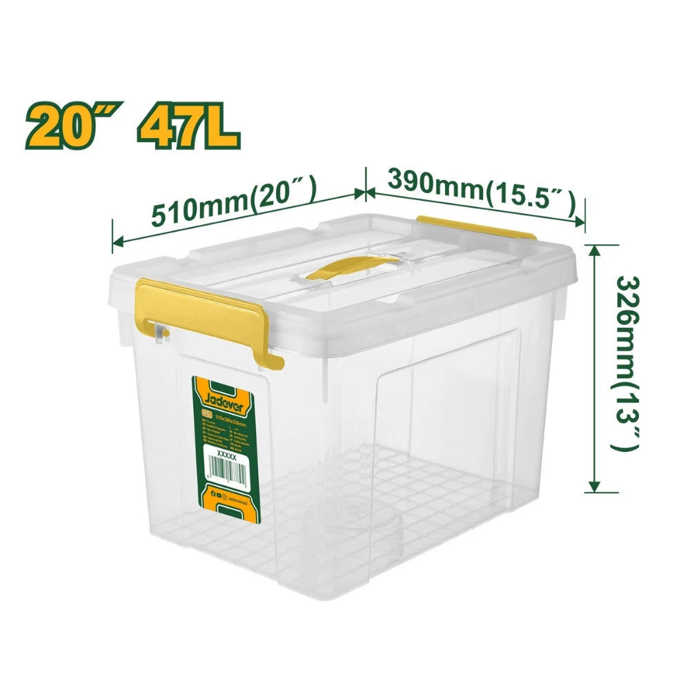 صندوق تخزين متين بغطاء محكم 47لتر - Durable Storage Box with Tight-Fit Lid 47L