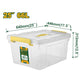 صندوق تخزين متين بغطاء محكم 66لتر - Durable Storage Box with Tight-Fit Lid 66L