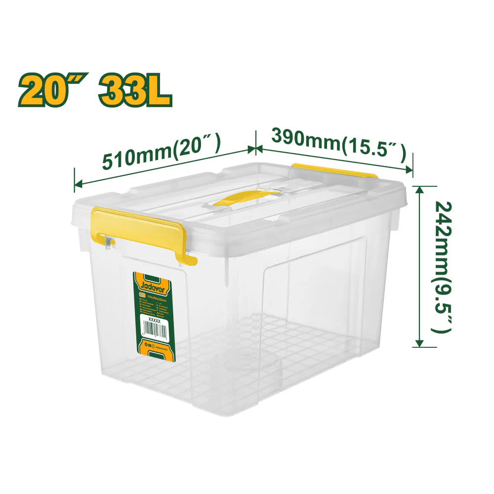 صندوق تخزين متين بغطاء محكم 33 لتر - Durable Storage Box with Tight-Fit Lid 33 L