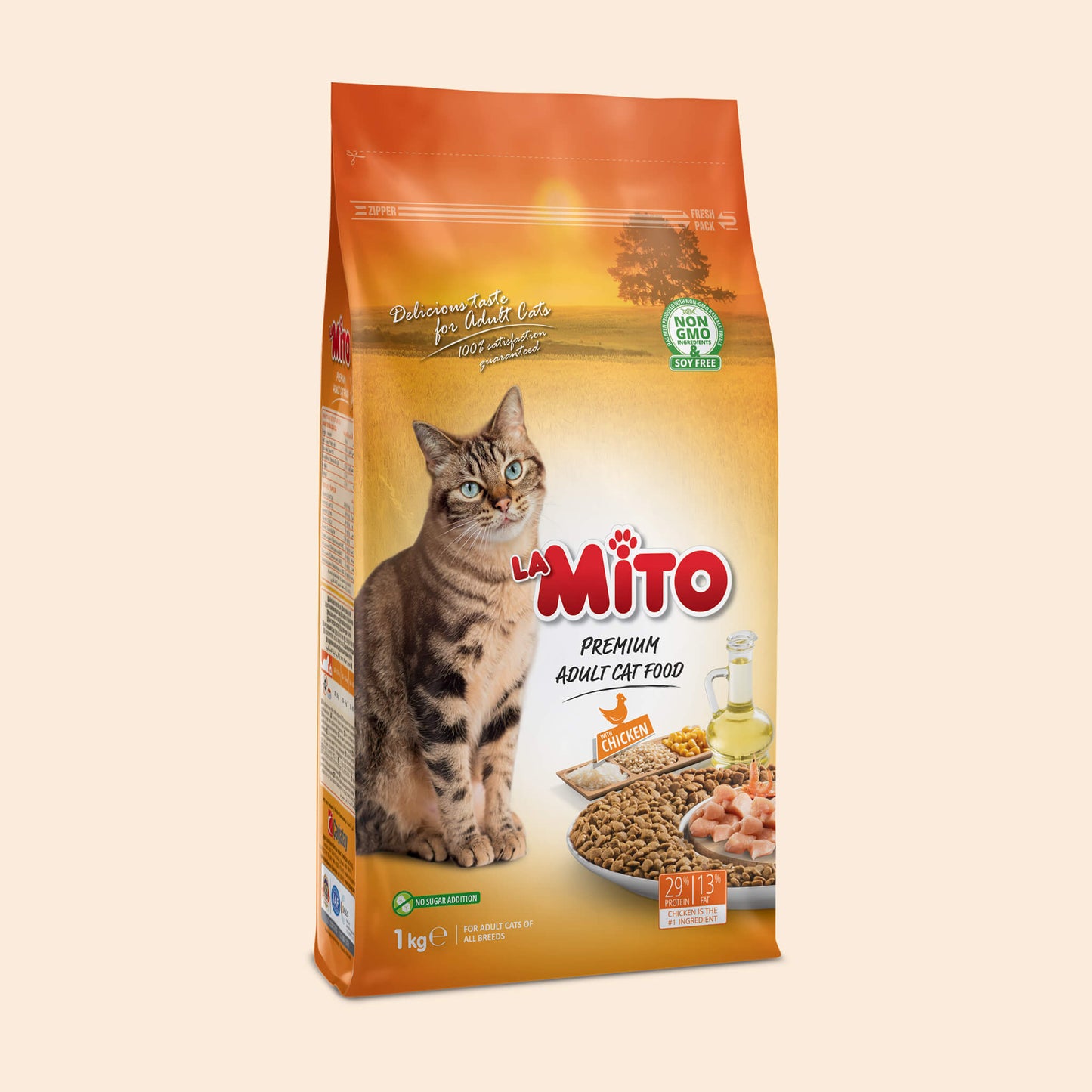 La Mito Adult Cat Chicken 1 kg - أكل قطط لا ميتو التركي 15 كغم